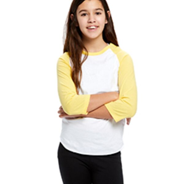 Youth USA Made 3/4 Sleeve Baseball Raglan T-Shirt Thumbnail
