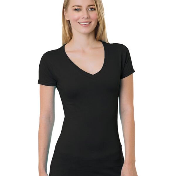 Ladies' USA Made V-Neck T-Shirt Thumbnail