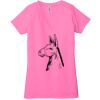 Ladies' Jersey Short-Sleeve Deep V-Neck T-Shirt Thumbnail